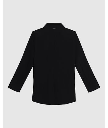 Blazer Feminino Alongado Abotoamento Duplo Em Liocel - ENFIM