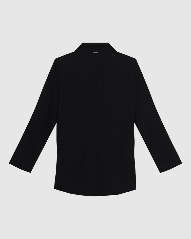 Blazer Feminino Alongado Abotoamento Duplo Em Liocel - ENFIM