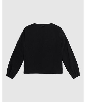Blusa Ampla Feminina Decote V Manga 7/8 Em Viscose - ENFIM