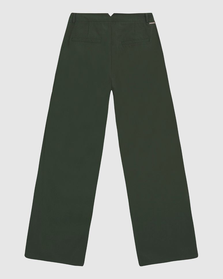 Calça Feminina Alfaiataria Pregas Frontais Em Liocel - ENFIM