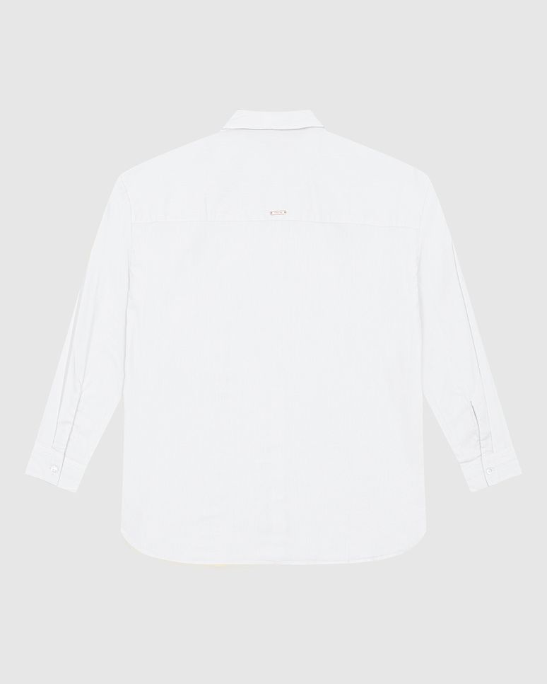 Camisa Feminina Oversized Manga Longa Em Tricoline - ENFIM