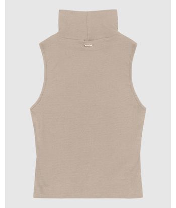 Blusa Básica Feminina Gola Alta Em Ribana - ENFIM