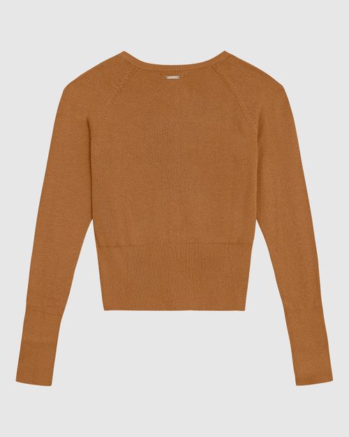 Cardigan Básico Feminino Abotoamento Frontal Em Tricô - ENFIM