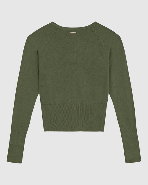 Cardigan Básico Feminino Abotoamento Frontal Em Tricô - ENFIM