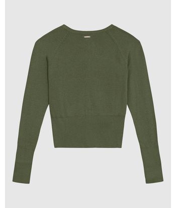 Cardigan Básico Feminino Abotoamento Frontal Em Tricô - ENFIM