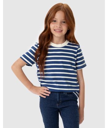 Blusa Infantil Unissex Listrada Em Algodão Malwee Kids