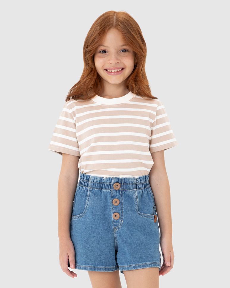Blusa Infantil Unissex Listrada Em Algodão Malwee Kids
