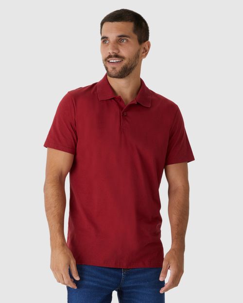 Camisa Polo Básica Masculina Peitilho Frontal Em Algodão
