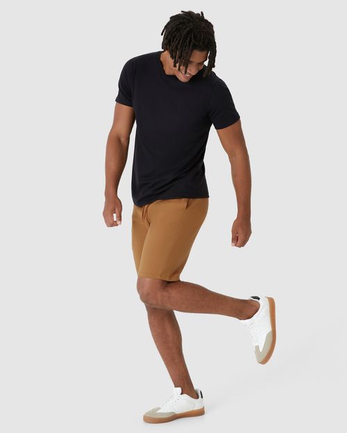 Bermuda Básica Masculina Cintura Média Em Moletom Sem Flanela
