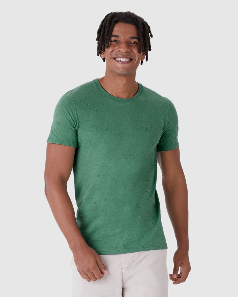 Camiseta Básica Masculina Slim Em Malha Botonê
