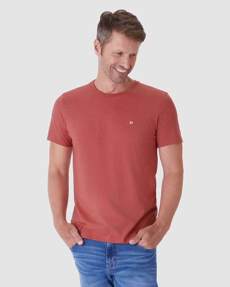 Camiseta Básica Masculina Slim Em Malha Botonê