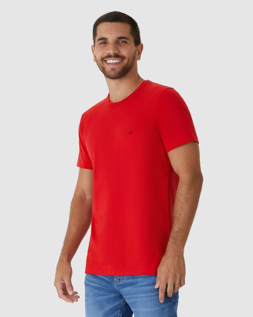Camiseta Básica Masculina Slim Em Algodão
