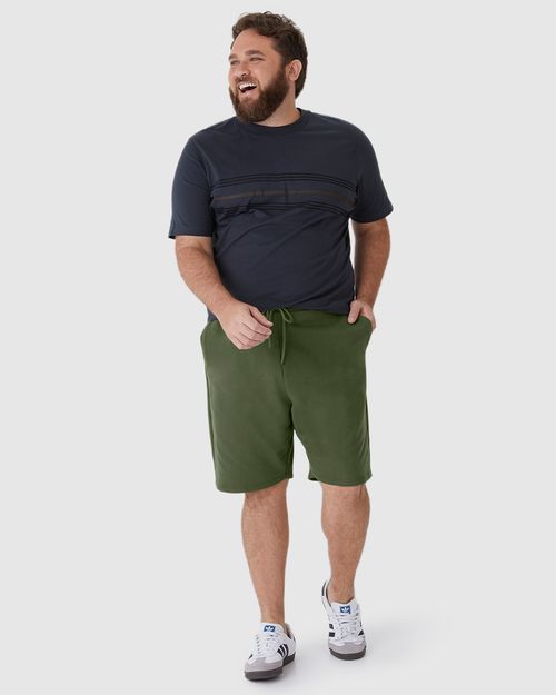 Bermuda Básica Masculina Plus Size Em Moletom Sem Flanela