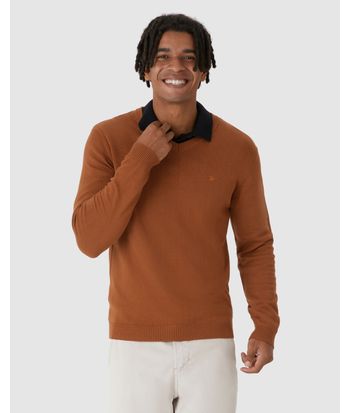 Suéter Básico Masculino Decote V Em Tricô