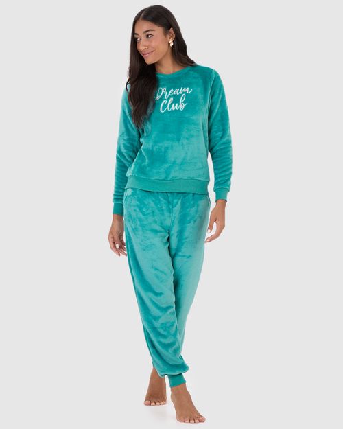 Pijama Feminino Blusão Manga Longa Dream Club Em Fleece