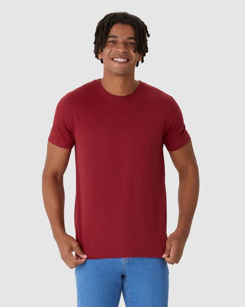 Camiseta Pima Masculina Com Acabamento No Decote Interno