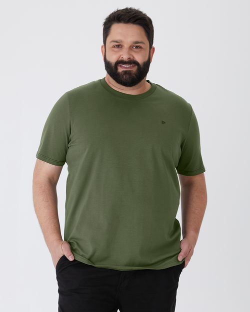 Camiseta Básica Masculina Plus Size Regular Em Algodão