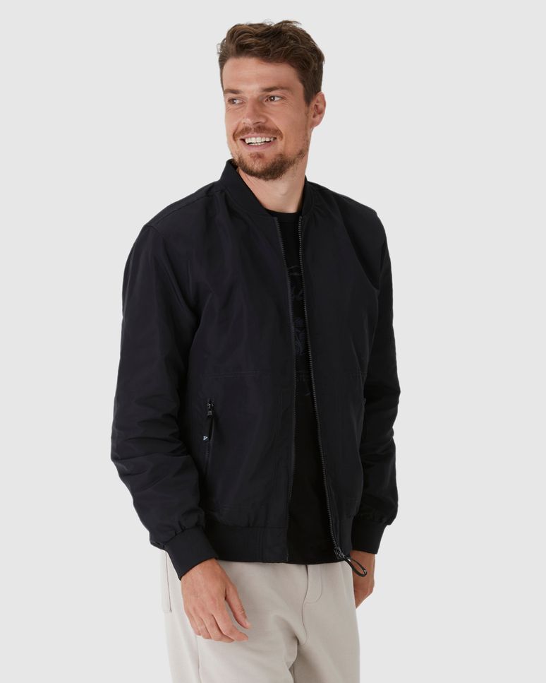 Jaqueta Masculina Bomber Abertura Zíper Em Poliamida