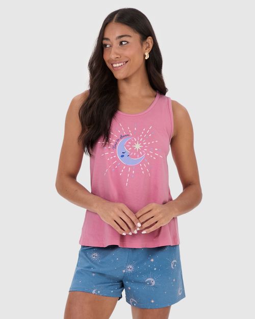 Pijama Feminino Regata Time To Dream Em Algodão