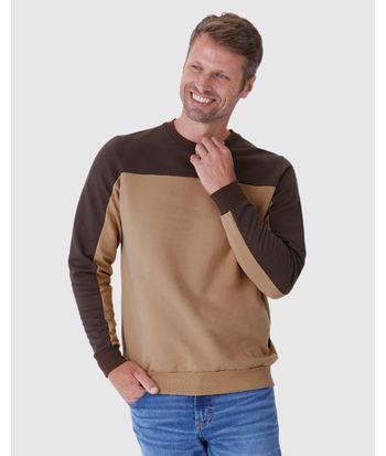 Blusão Masculino Bicolor Em Moletom Flanelado