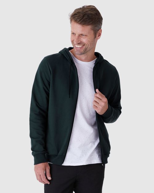 Jaqueta Masculina Com Capuz Bolso Lateral Em Moletom Flanelado