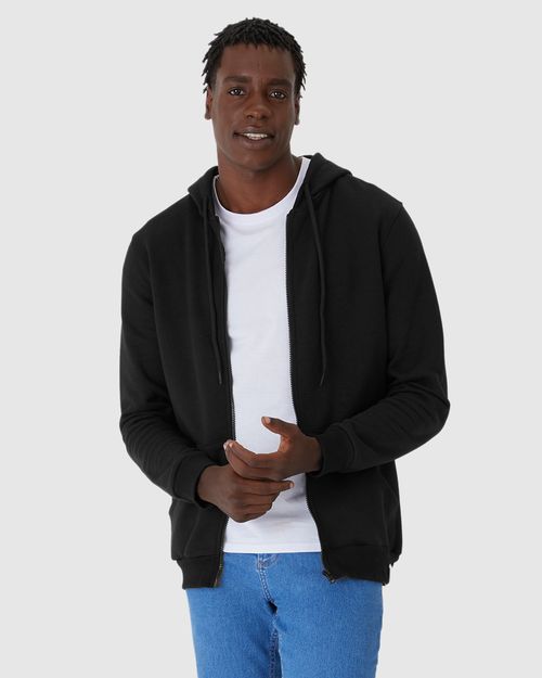 Jaqueta Masculina Com Capuz Em Moletom Comfy Flanelado
