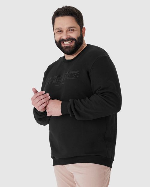 Blusão Masculino Plus Size Urban Art Em Moletom Comfy Flanelado
