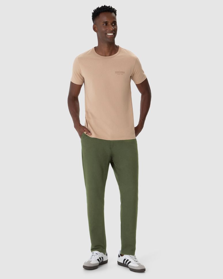 Calça Slim Masculina Bolso Funcional Em Moletom Piquet
