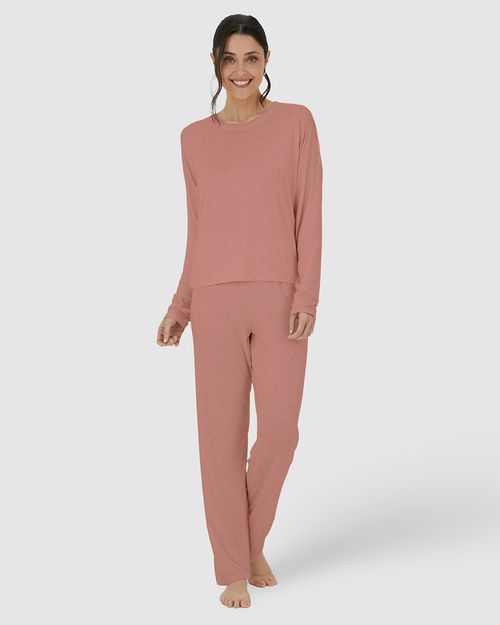 Pijama Feminino Blusa Ombro Com Detalhe Renda Em Viscose Stretch