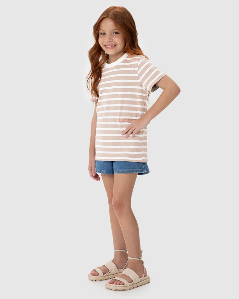 Blusa Infantil Unissex Listrada Em Algodão Malwee Kids