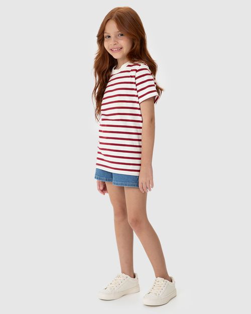 Blusa Infantil Unissex Listrada Em Algodão Malwee Kids