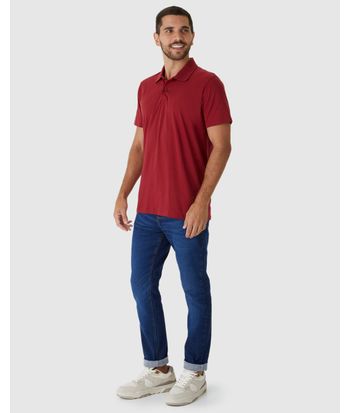 Camisa Polo Básica Masculina Peitilho Frontal Em Algodão