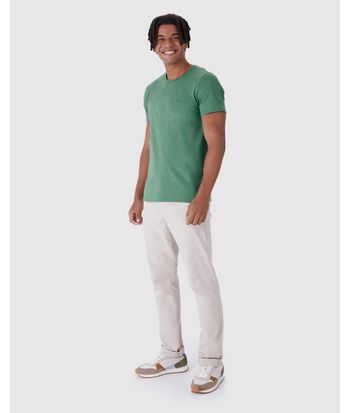 Camiseta Básica Masculina Slim Em Malha Botonê