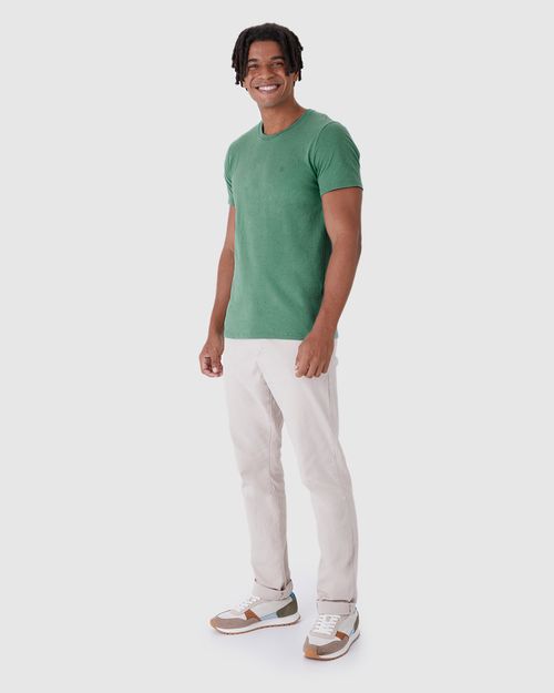 Camiseta Básica Masculina Slim Em Malha Botonê