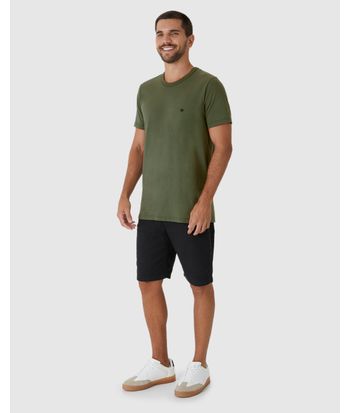 Camiseta Básica Masculina Slim Em Algodão