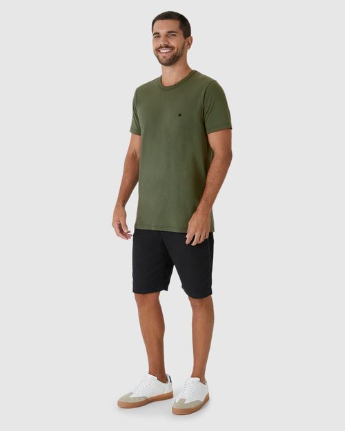 Camiseta Básica Masculina Slim Em Algodão