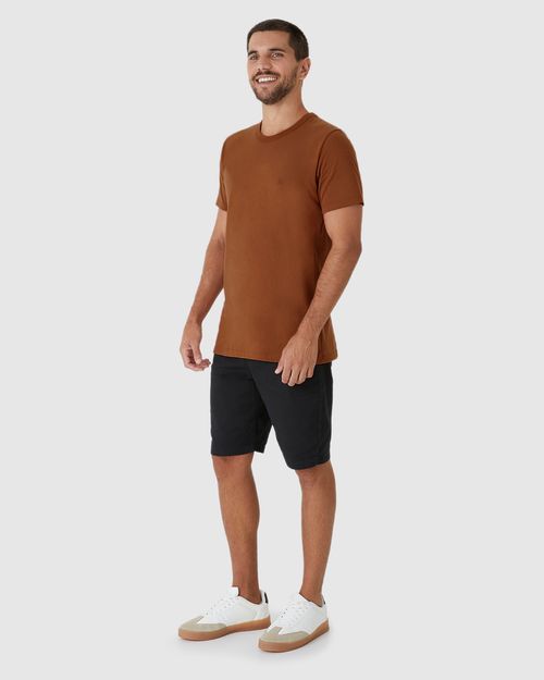 Camiseta Básica Masculina Slim Em Algodão