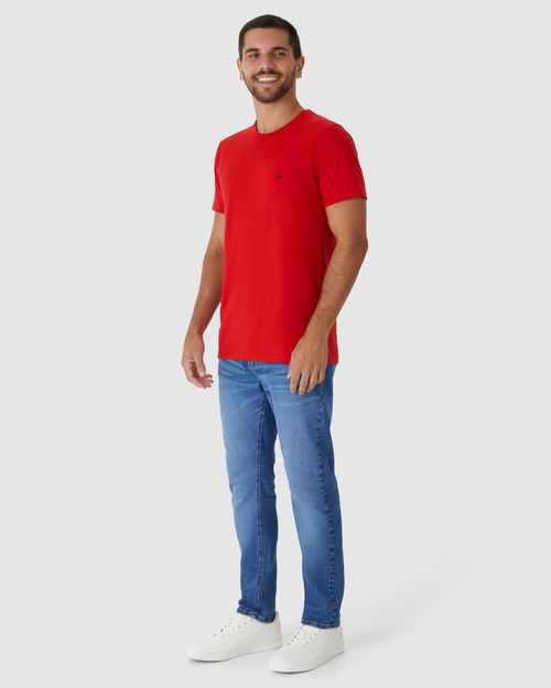 Camiseta Básica Masculina Slim Em Algodão
