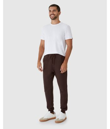 Calça Básica Masculina Jogger Em Moletom Sem Flanela