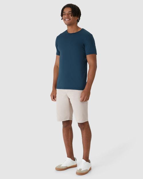 Camiseta Pima Masculina Com Acabamento No Decote Interno