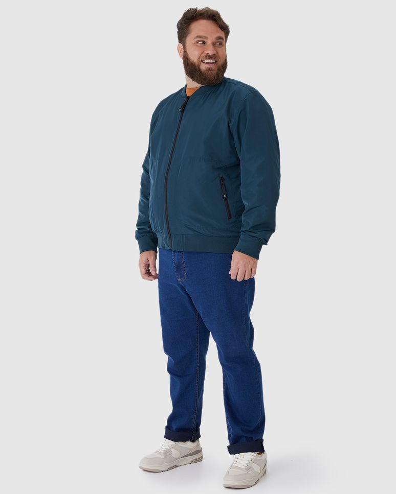 Jaqueta Masculina Plus Size Bomber Em Poliamida