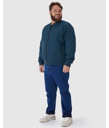 Jaqueta Masculina Plus Size Bomber Em Poliamida