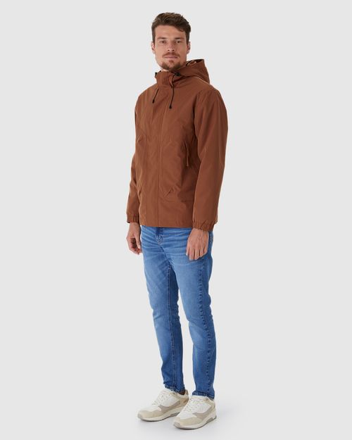 Jaqueta Parka Masculina Com Capuz Em Nylon