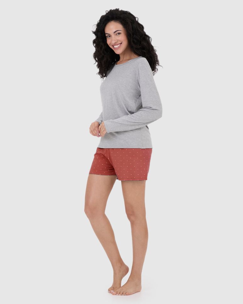 Shorts Feminino De Pijama Estampado Em Malha Viscose Stretch