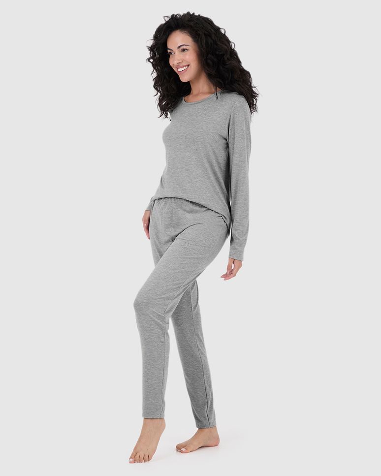 Calça Feminina De Pijama Em Malha Viscose Stretch