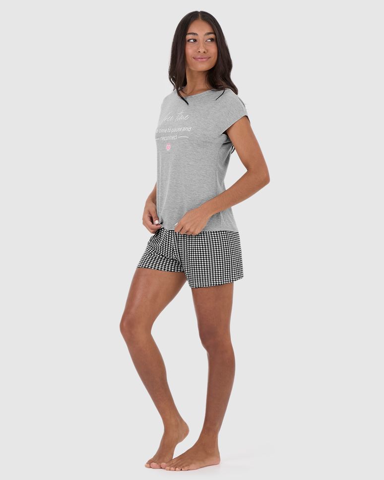 Pijama Feminino Free Time Take Time To Pause And Reconnect Em Viscose Stretch