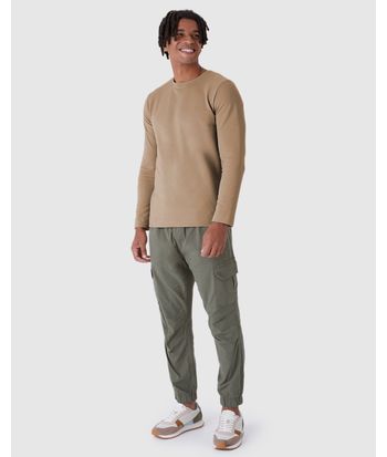 Camiseta Masculina Slim Manga Longa Bordado Peitoral Em Moletom Piquet