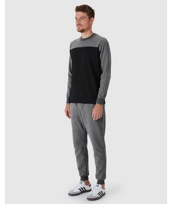 Blusão Masculino Bicolor Em Moletom Flanelado