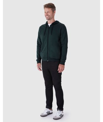 Jaqueta Masculina Com Capuz Bolso Lateral Em Moletom Flanelado