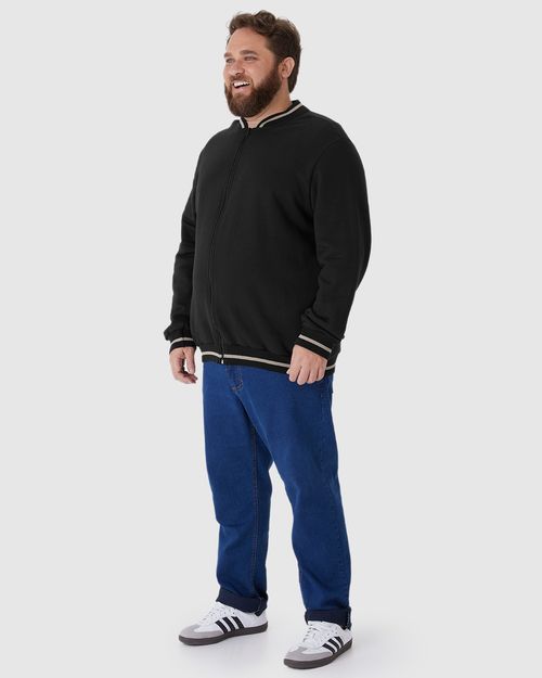 Jaqueta Masculina Plus Size Bomber Em Moletom Comfy Flanelado